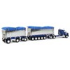 First Gear 1/64 Blue/Chrome Kenworth T800 w/ Chrome East Genesis II End Dump Trailers, DCP, 60-1569 - 3 of 4