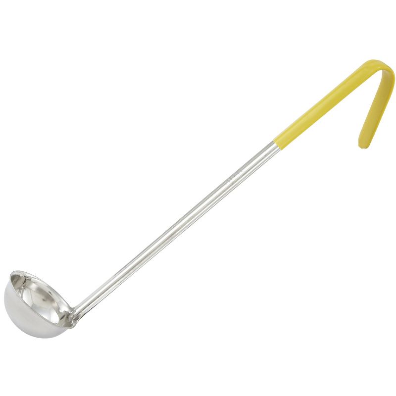 Winco Ladle, Stainless Steel, Color-Coded Handles, 1 Oz, Yellow, 1 of 2