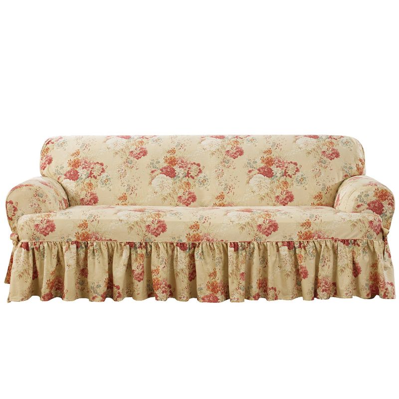 Ballad Bouquet T Cushion Sofa Slipcover Blush - Waverly Home, 2 of 4