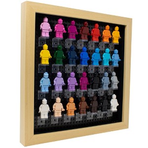 PosterPalooza | 12x12 Shadow Box Display Frame for Block Figures | Fits 28 | UV Acrylic, Black Base, Brackets - 1 of 4