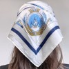 Wrapables Satin Neckerchief Square Scarf 26.5 x 26.5 Inches, Nautical Blue - 3 of 4