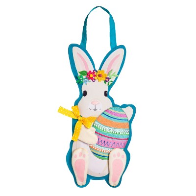 Evergreen Easter Bunny Door Décor