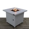 Mondawe 25"  H x 30"  W Steel Squre Propane Outdoor Fireplace Fire Pit Table - 2 of 4