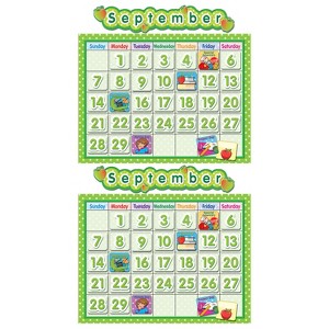Teacher Created Resources® Polka Dot School Calendar Bulletin Board Set, 2 Sets - 1 of 2