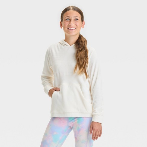 White velour hoodie hotsell