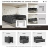 116x86'' Modular U-Shaped Sofa, Reversible Chenille, 8-Seater, Customizable, Minimalist Living Room Couch - 2 of 4