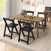 Tangkula Set of 12 Dining Chairs w/ Rubber Wood Legs & Padded Seat for Home Office Events Black - 2 of 4