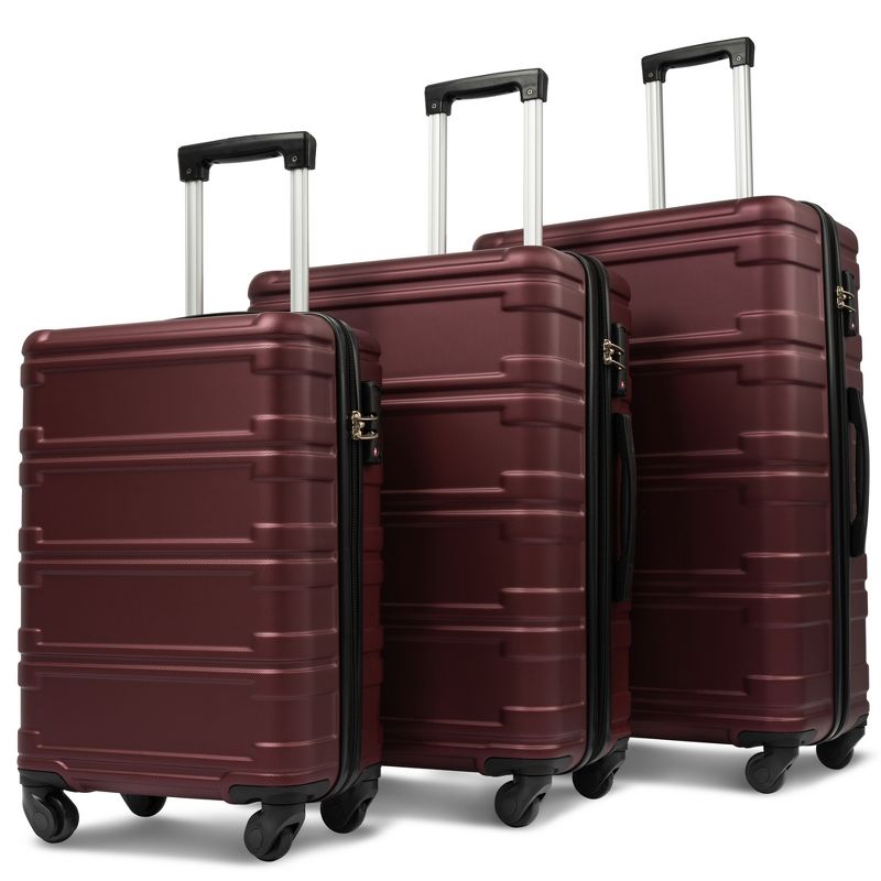3 PCS Expandable ABS Hard Shell Luggage Set with Spinner Wheels and TSA Lock 20''24''28'' 4M - ModernLuxe, 1 of 13