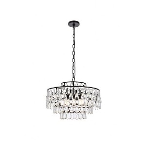 Elegant Lighting Mila 5 - Light Pendant in  Black - 1 of 4
