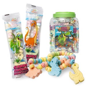 4YoreElves 50 Dinosaur Candy Bracelets with Dinosaur Pendants - 1 of 4