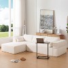 Whisen Modular Sectional Sofa with Free Side Table, Wrinkle-resistant Boucle Fabric Couch with Chaise - 2 of 4