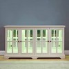 ORRD LED Curio Cabinet with Glass Doors, Adjustable Shelves, Four-Door Vintage Display Case for Collectibles, Home, or Office - 3 of 4