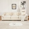 3 Seats Wider Armrest Chenille Modern Sectional Couch with Ergonomic Design and Flexible Modular - 3 of 4