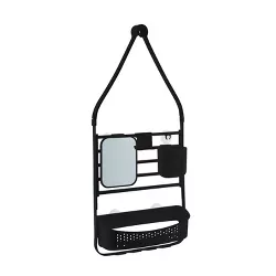 Deluxe Flex Shower Caddy with Adjustable Accessories Black - Bath Bliss