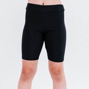 Calypsa Girl's Chlorine Resistant Long Bike Swim Shorts - 1 of 3