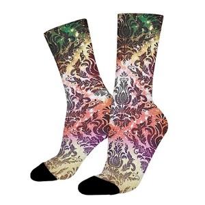 Vector Floral Women Printed Crew Socks Funny Funky Socks Soft Polyester Novelty Gifts for Artists Men - 1 of 1
