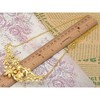 Alilang Gold Tone Multicolor Enamel Floral Statement Necklace with Pearl and Crystal Accents - 2 of 3