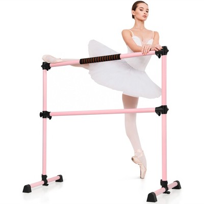 Costway Portable Ballet Barre 4ft Freestanding Adjustable Double Dance ...