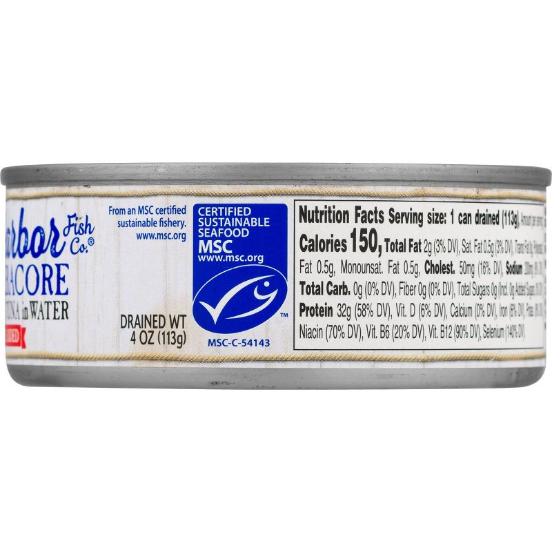 Blue Harbor Solid Albacore Tuna in Water No Salt Added - 4oz, 4 of 6