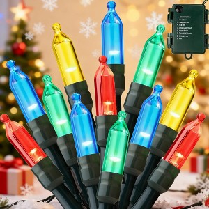 Joyfy 100-count LED Christmas String Lights Outdoor Indoor, Christmas Trees Lights with 26FT Green Wire, Christmas Decorative Lights for Holiday - 1 of 4