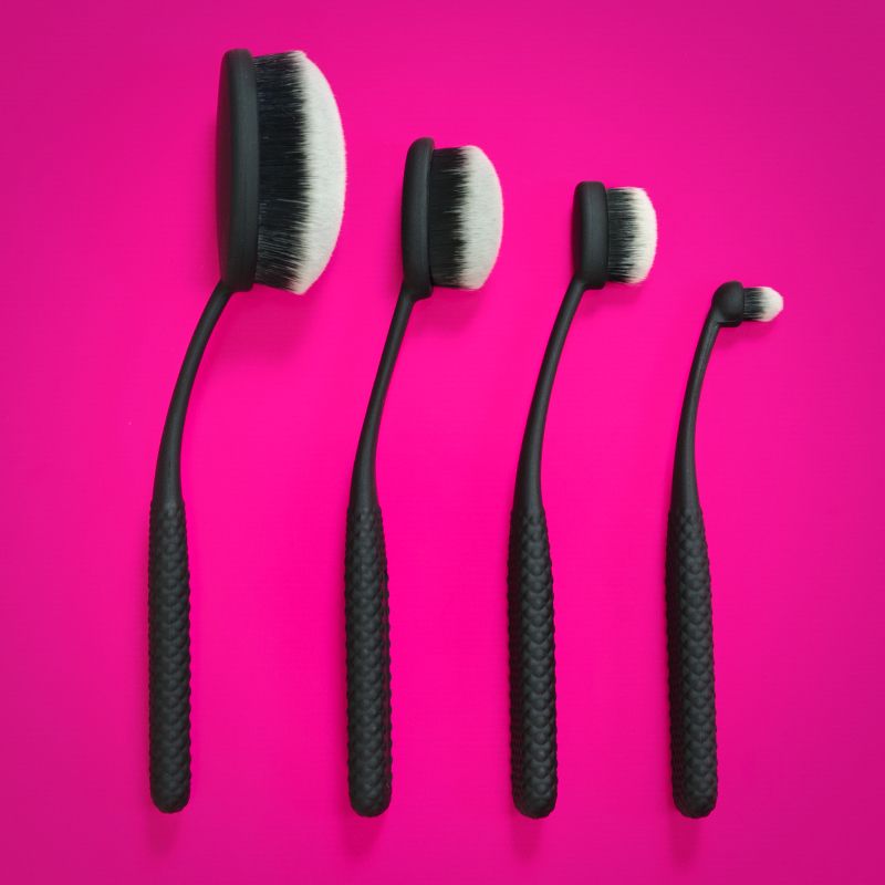 MODA Brush Pro Face Perfecting 4pc Makeup Brush Kit, Includes Foundation, Contour, and Concealer Makeup Brushes, 5 of 12