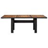 vidaXL Dining Table Black PE rattan, solid acacia wood, powder-coated steel - 2 of 2