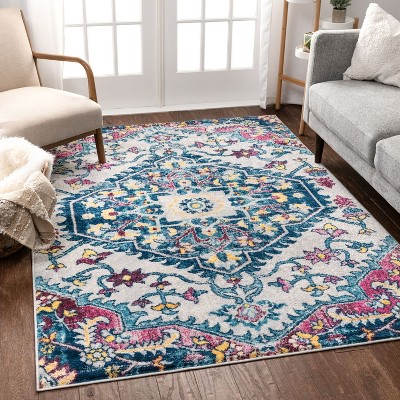 Mystic Multi Geometric Stain-Resistant Area Rug 5'3" x 7'3"