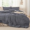 Bedsure Pinch Pleat Comforter Set,Textured Bedding with Elegant Pintuck Design, Soft and Lightweight - 2 of 4