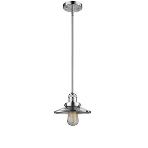 Railroad - 1 Light Stem Hung Mini Pendant In Traditional Style-8 Inches Tall and 8 Inches Wide - 1 of 1