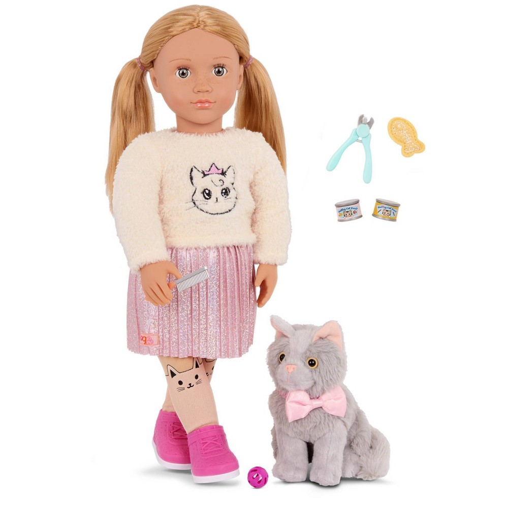 Photos - Doll Our Generation Dolls Our Generation Sheela & Sammy 18'' Pet and Kitten  