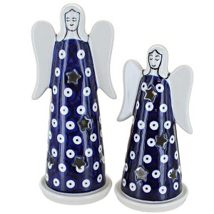 Blue Rose Polish Pottery L3000 Maf Angel Set - 1 of 2
