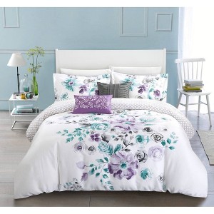 Chic Home Design King 5pc Aylett Comforter & Sham Set Lavender, Purple