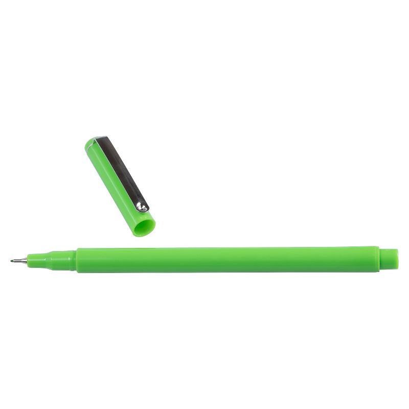 Marvy Uchida Le Pen Felt Pen Ultra Fine Point Light Green Ink 2/Pack (7655877A), 4 of 6