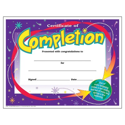 Trend Enterprises Trend Certificate Of Completion Colorful Classics ...