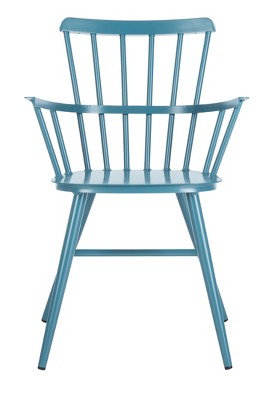 Clifton Matte Navy Blue Transitional Aluminum Arm Chair