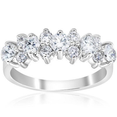 Pompeii3 1 1/4 CT Diamond Wedding Anniversary Ring 14K White Gold