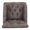 PAGED Modern Accent Chair, Button Tufted Arm Chair with Turned Wooden Legs, Living Room Reading Chair for Bedroom - 2 of 4
