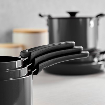 Tramontina 11-Piece Gray Aluminum Nonstick Nesting Cookware Set