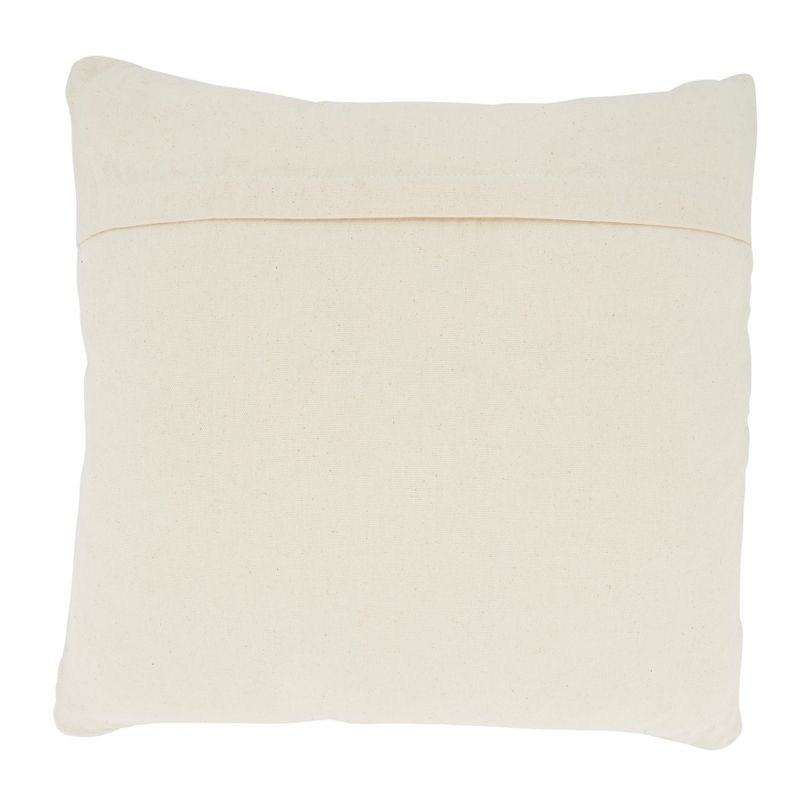 Saro Lifestyle Fringe Boho Pillow - Poly Filled, 18" Square, Ivory, 2 of 3