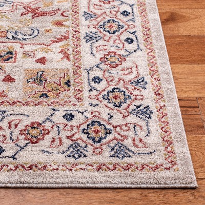 Charleston Heirloom-Style 59" Round Beige Synthetic Area Rug