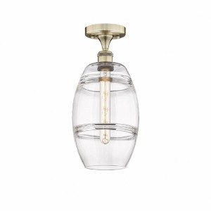 Vaz - 1 Light Semi-Flush Mount In Industrial Style-10 Inches Tall and 8 Inches Wide - 1 of 1