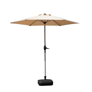 Mondawe 7.5 FT Patio Umbrella, Outdoor Table Umbrella with Push Button Tilt and Crank, Waterproof Market Umbrella with 8 Sturdy Ribs - 1 of 4