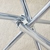 Sapphtopaz Round Dining Table Tempered Glass Kitchen Table Dining Room Table with Metal Base for Dining Room, Small Spaces - 3 of 4