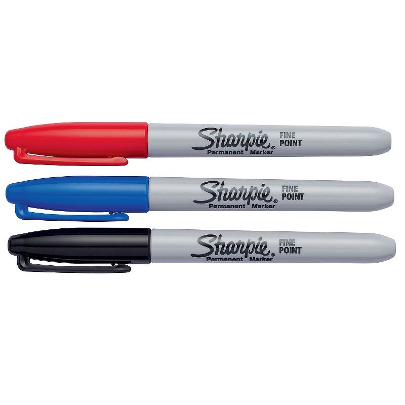 Sharpie Permanent Marker Fine Point 3/PK Assorted 30173PP, 2 of 5