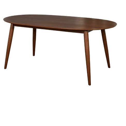 Oval deals walnut table