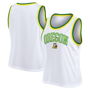 NCAA Oregon Ducks Women's White Mesh Tank Top - 1 of 3