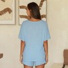 Women's Soft Ribbed Henley & Shorts Pajama Set - Cupshe - 4 of 4