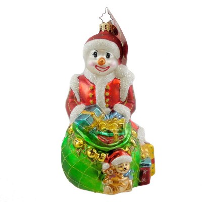  Christopher Radko Winter Magic Limited Ornament Santa Snowman  -  Tree Ornaments 