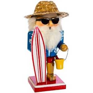 Kurt Adler Surfer Santa Nutcracker, 8" - 1 of 4