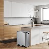2x8 Gallon Rectangular Hands-Free Dual Compartment Recycling, Stainless Steel Step-on Trash Can with Soft-Close Lid, 2 Removable Inner Buckets - 2 of 4
